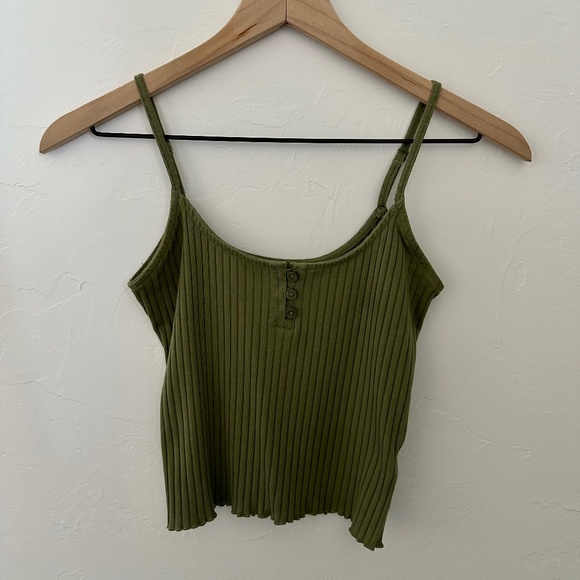 Olive Green Tank Top - American Eagle - Picture 1 of 1